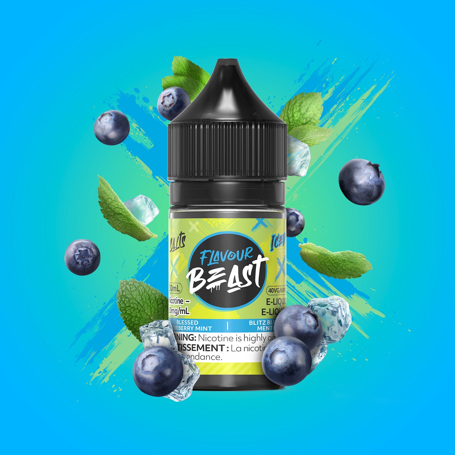 Sel Flavour Beast - Glacé aux bleuets et à la menthe bénis (PROVINCIAL)