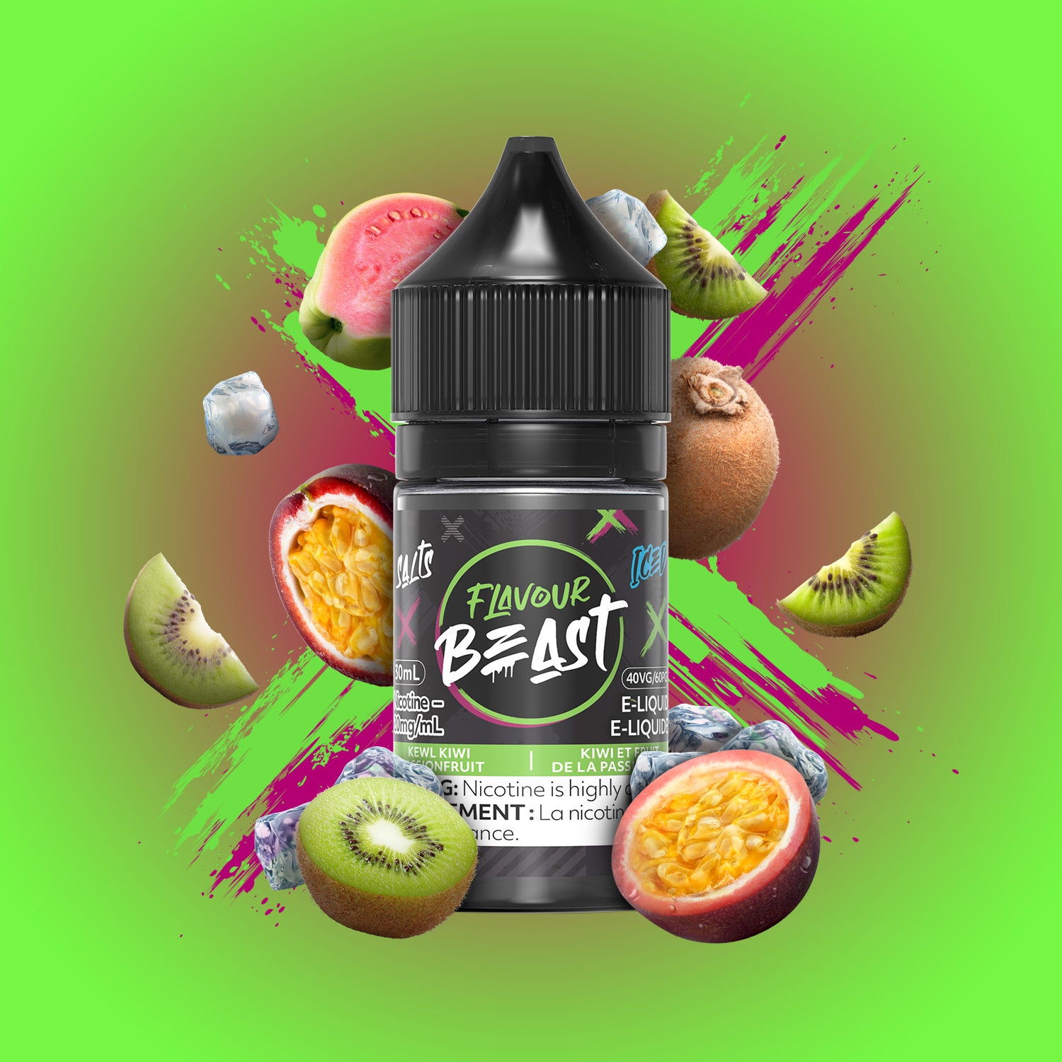 Sel Flavour Beast - Kewl Kiwi Fruit de la Passion Glacé (PROVINCIAL)