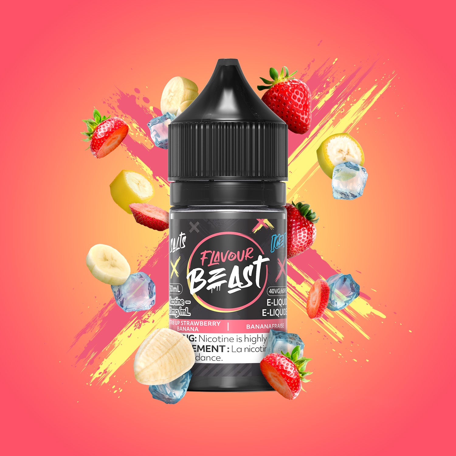 Saveur Beast Sel - STR8 Up Fraise Banane Glacé (PROVINCIAL)