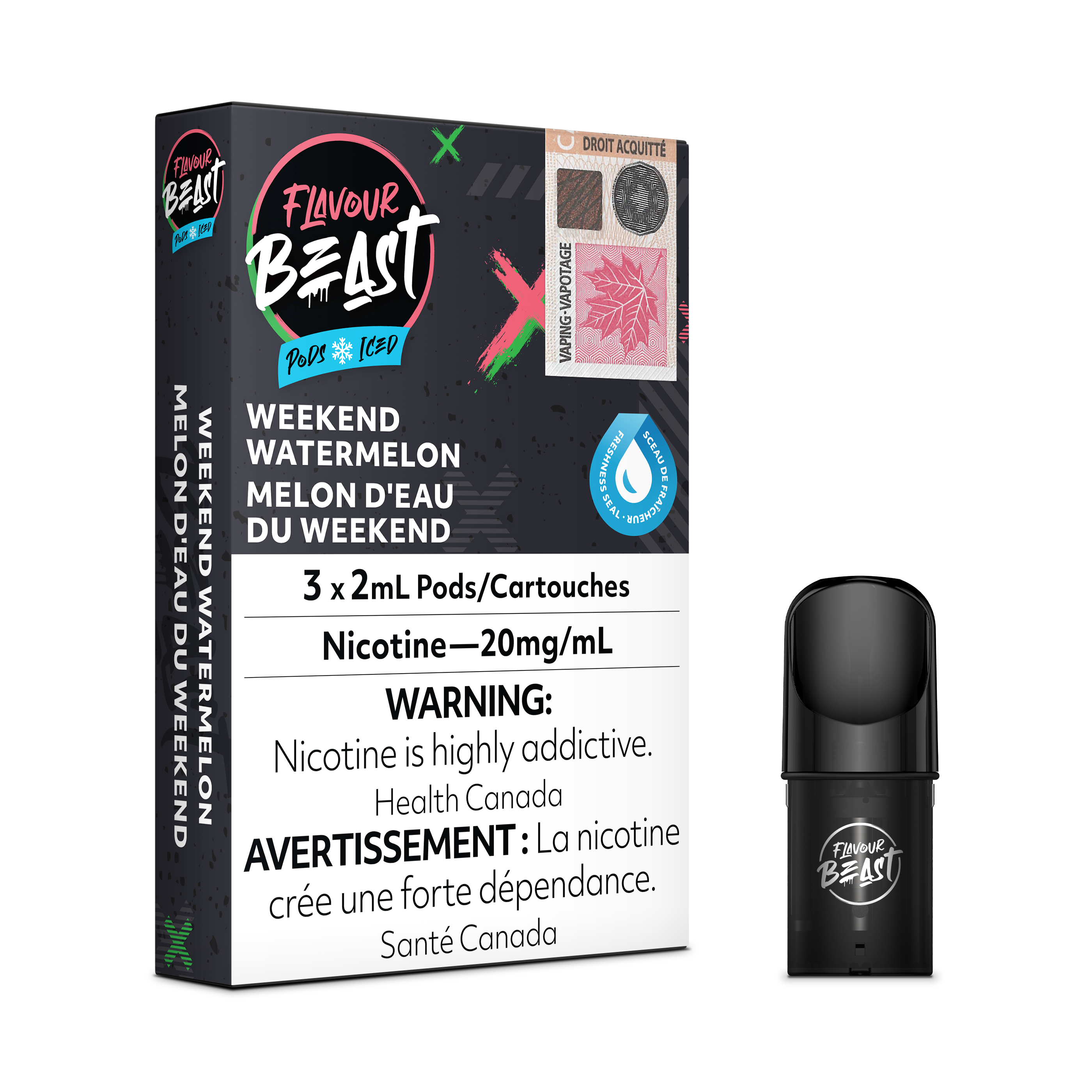 Flavor Beast Flow Pods - Blazin Banana Blackberry Iced (Compatible avec STLTH)