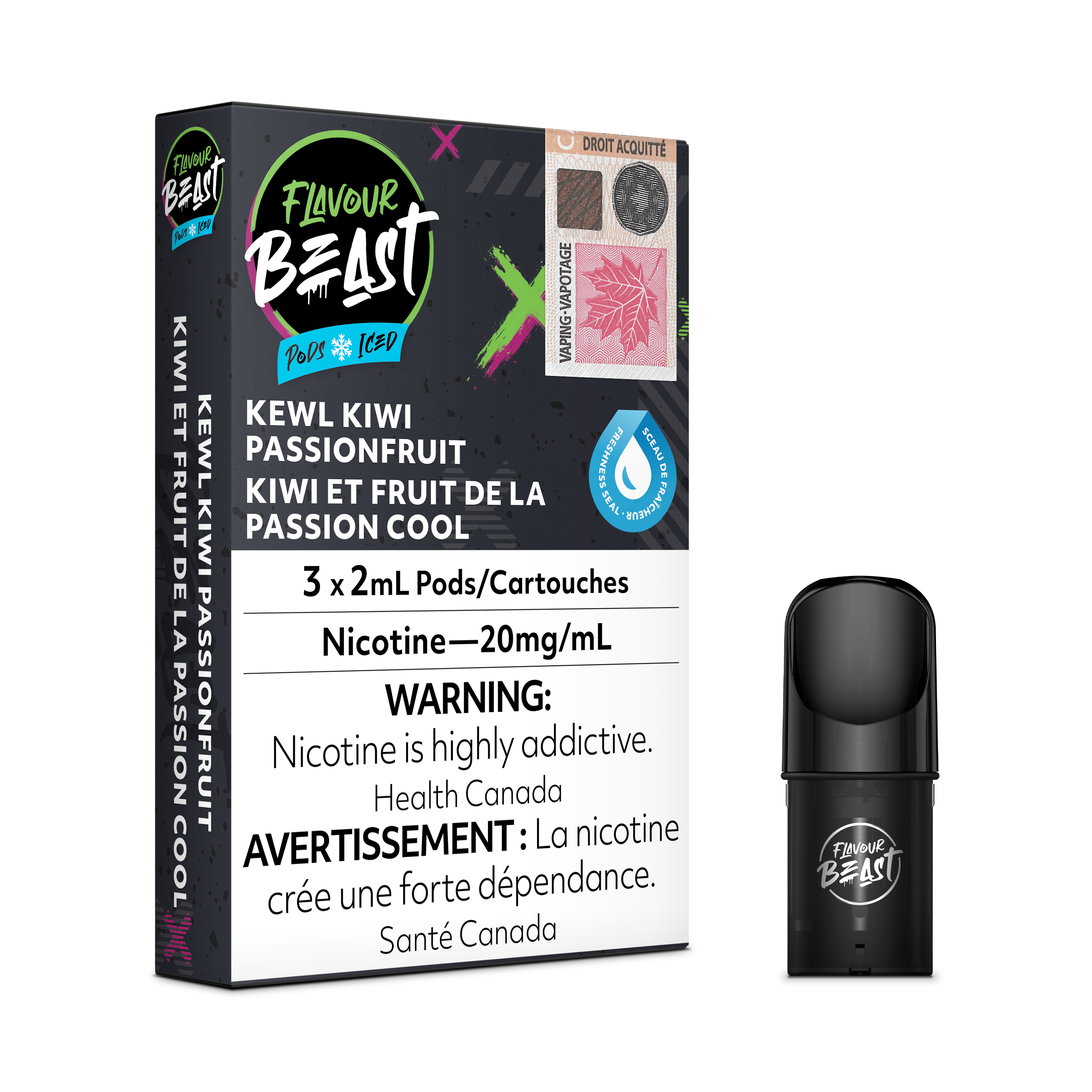 Flavor Beast Flow Pods - Sic Strawberry Iced (Compatible Avec STLTH)