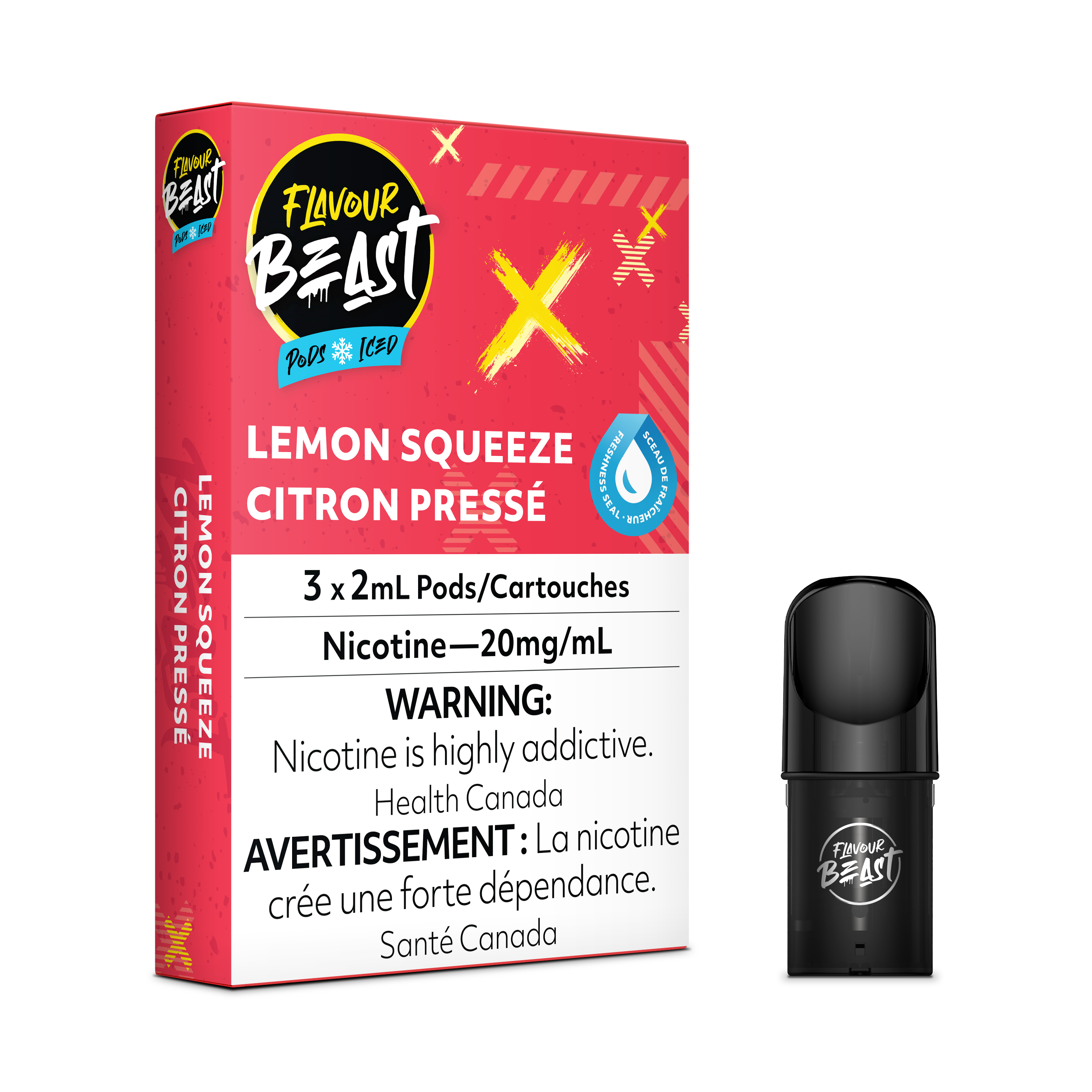 Flavor Beast Flow Pods - Lemon Squeezed Iced (Compatible avec STLTH)