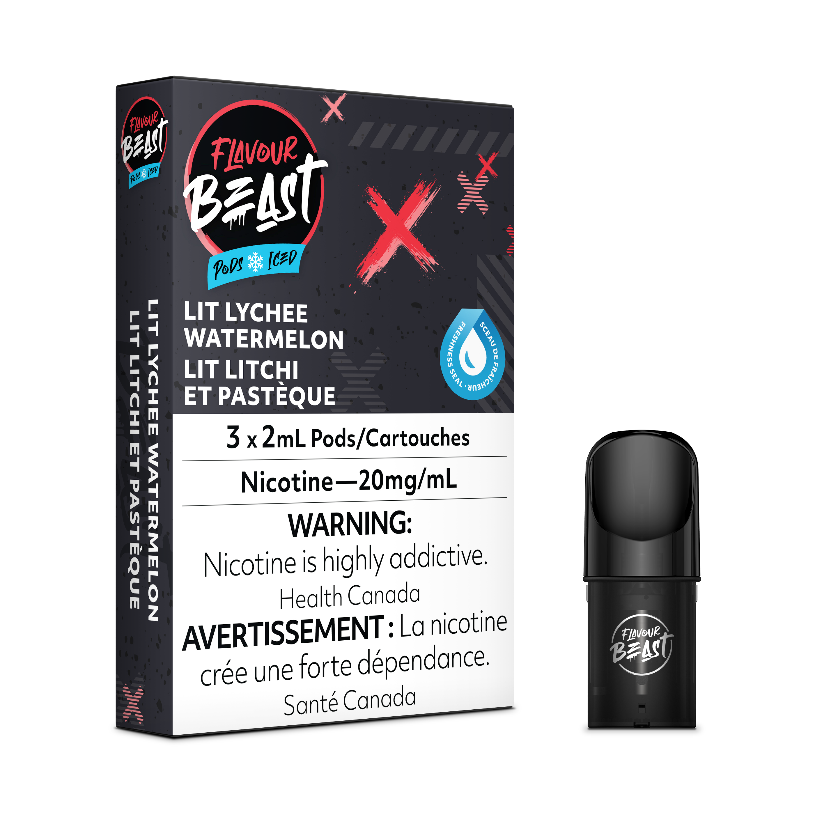Flavor Beast Flow Pods - Litchi Litchi Pastèque Glacé (Compatible Avec STLTH)