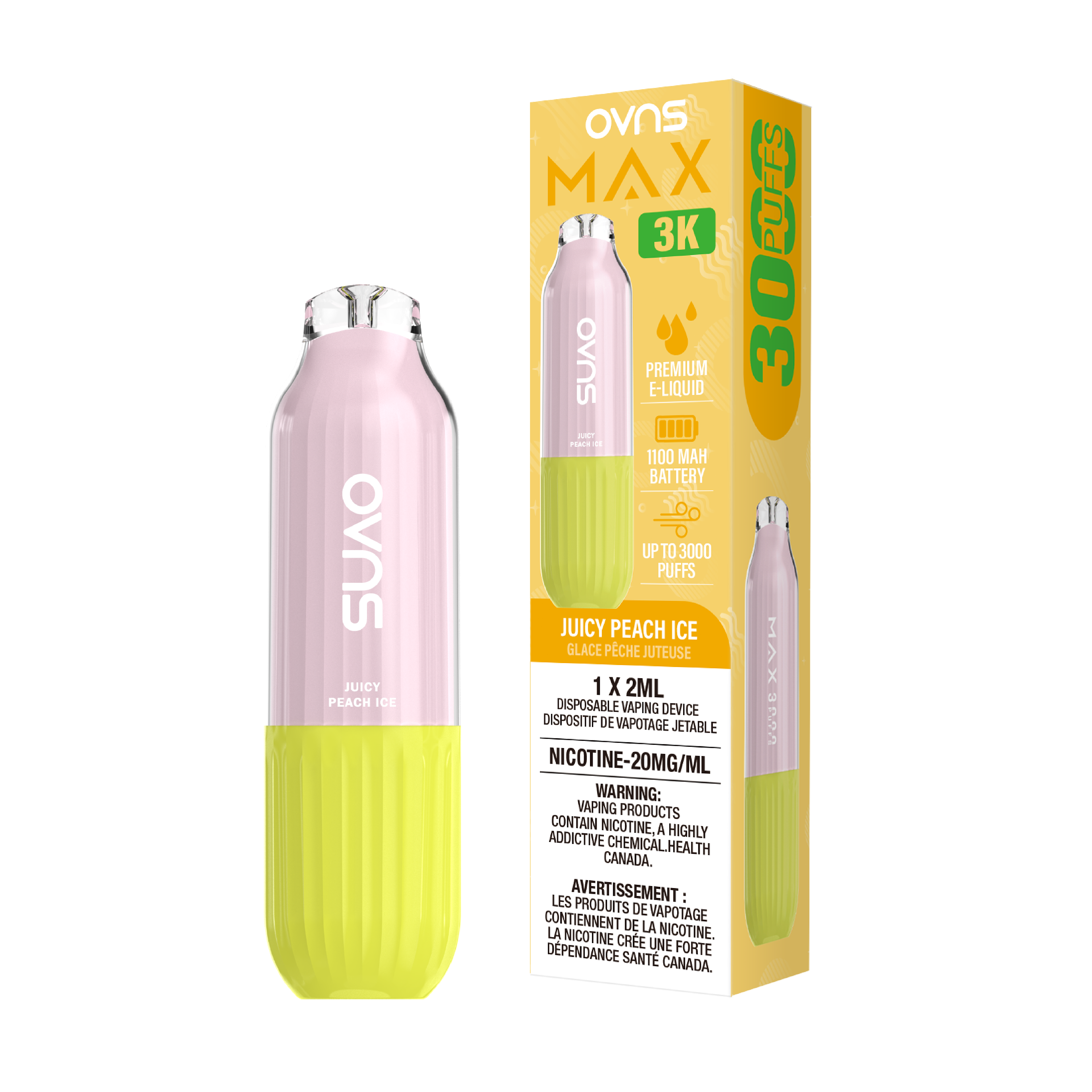 OVNS Max -  Disposable E-Cig (PROVINCIAL) (3000 Puffs)