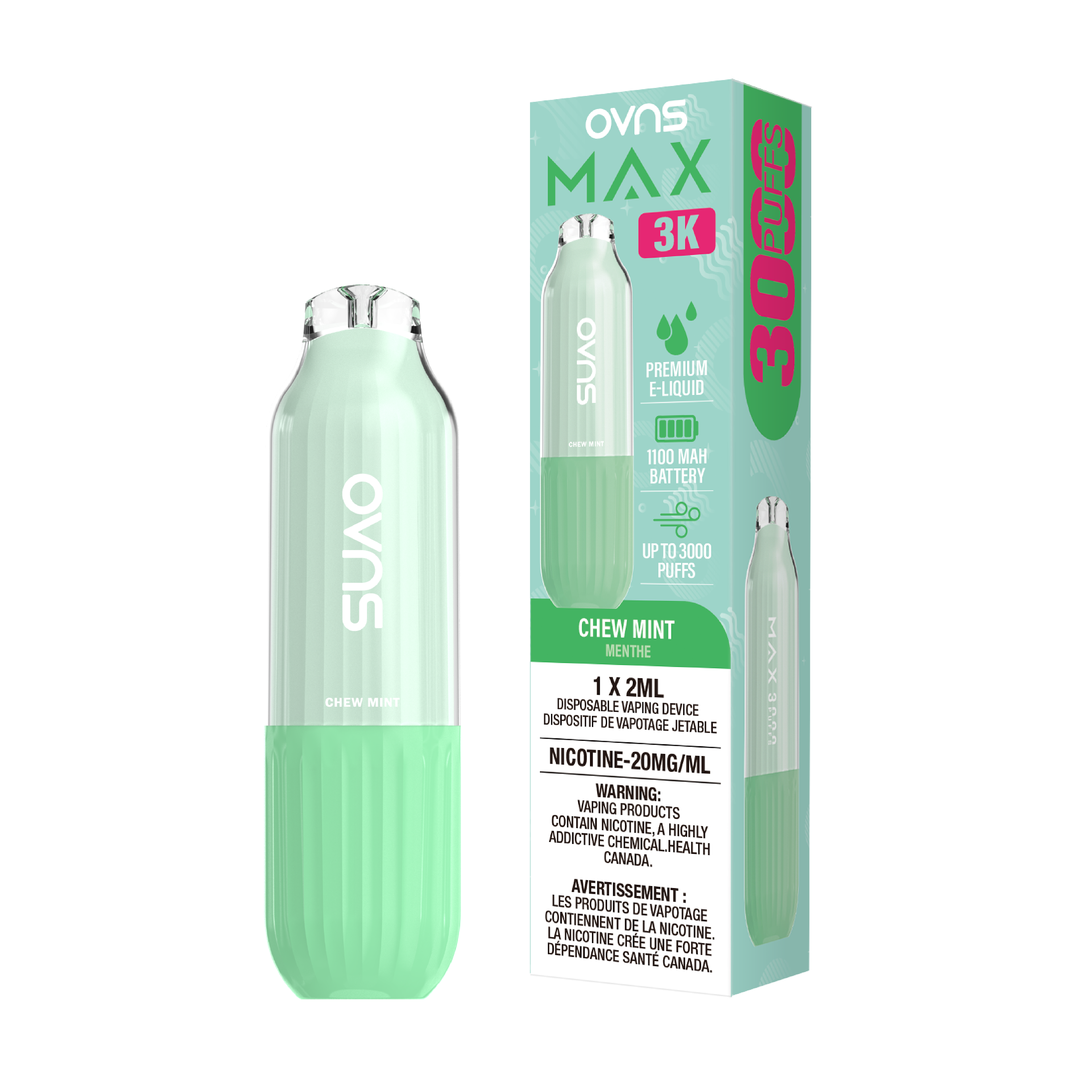 OVNS Max -  Disposable E-Cig (PROVINCIAL) (3000 Puffs)