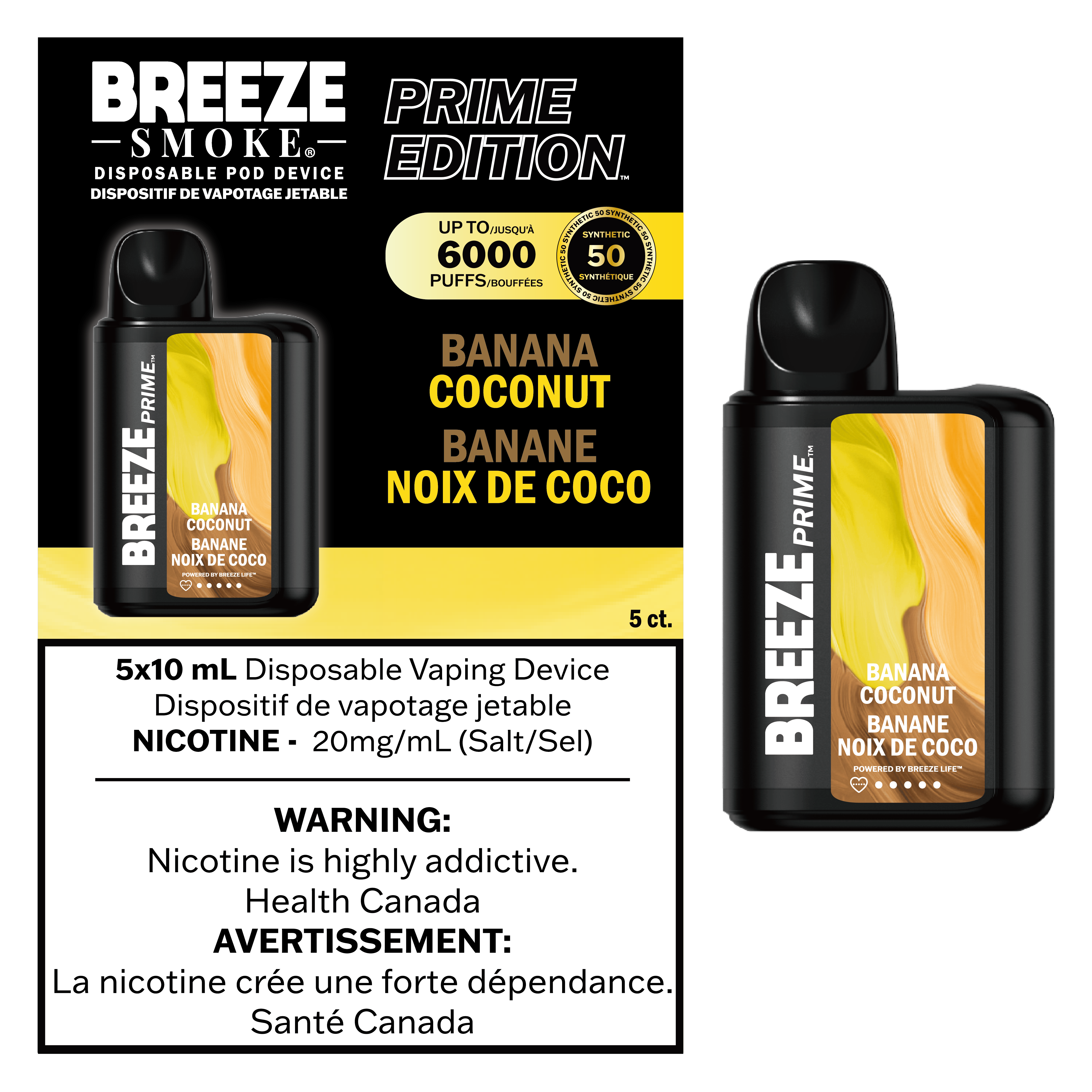 Breeze Prime S50 - Disposable E-Cig (6000 Puffs) (PROVINCIAL)