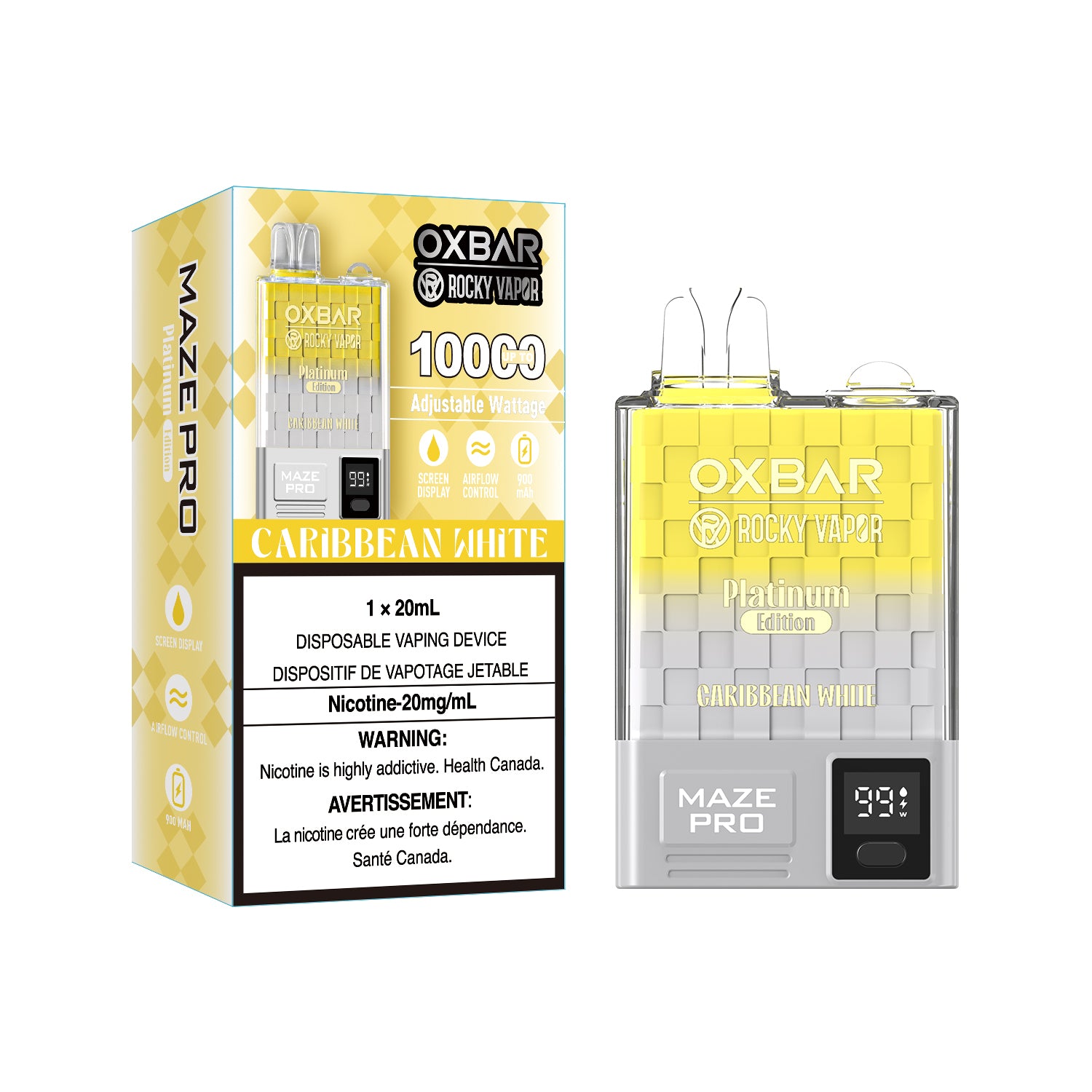 Oxbar Maze Pro - Cigarette électronique jetable (10 000 bouffées) (FÉDÉRAL)