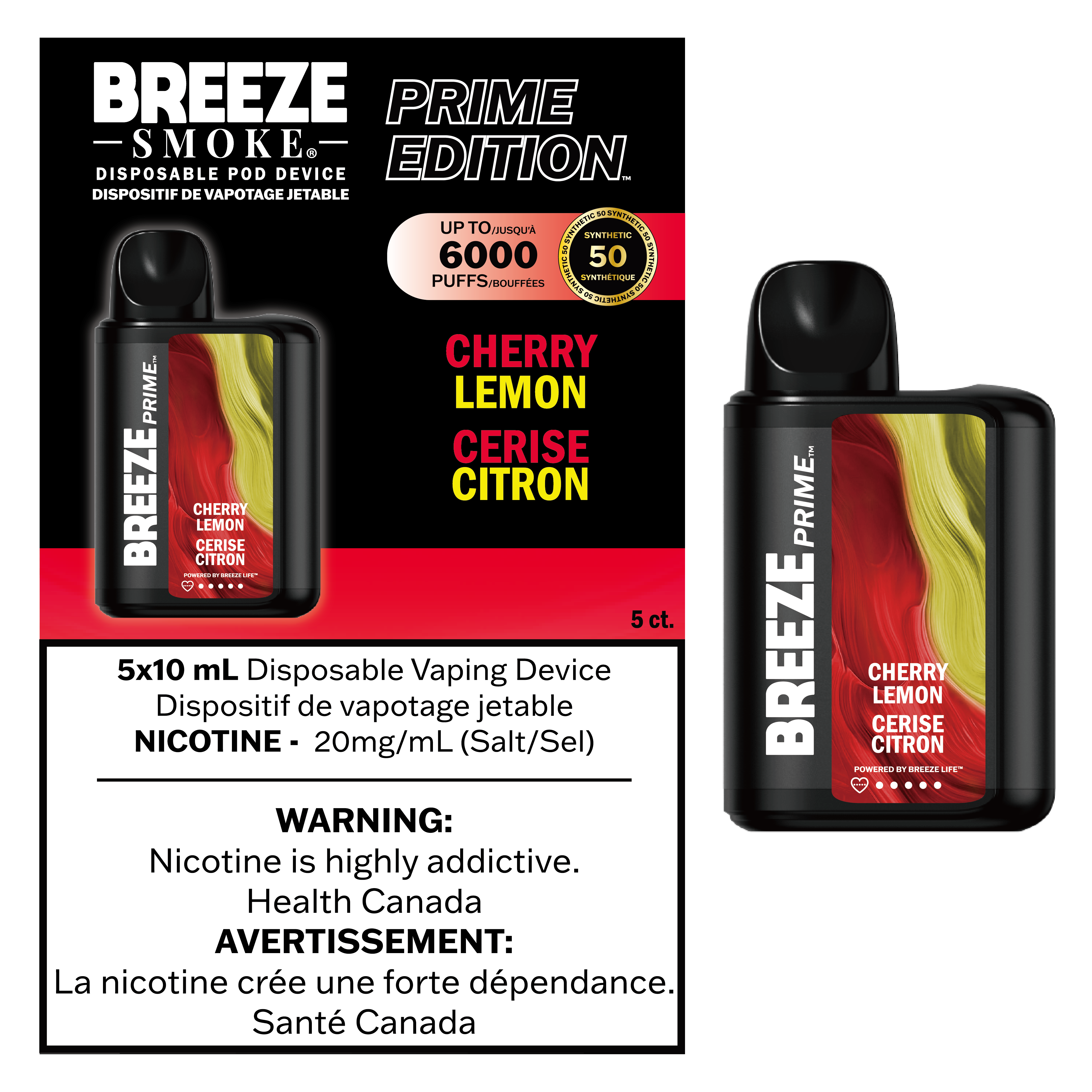Breeze Prime S50 - Disposable E-Cig (6000 Puffs) (PROVINCIAL)