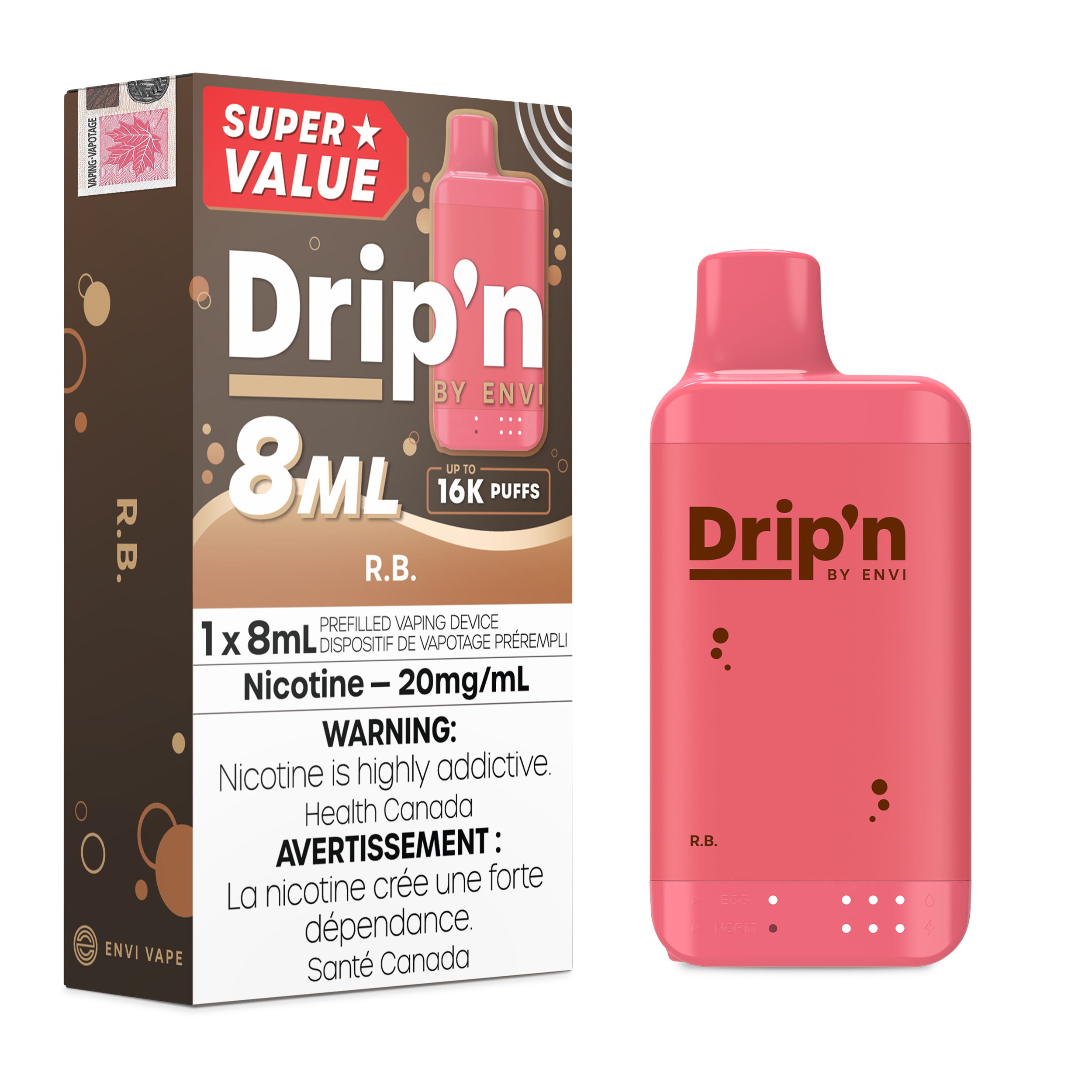 Drip'n par Envi 8 ml (16 000 bouffées) (PROVINCIAL)