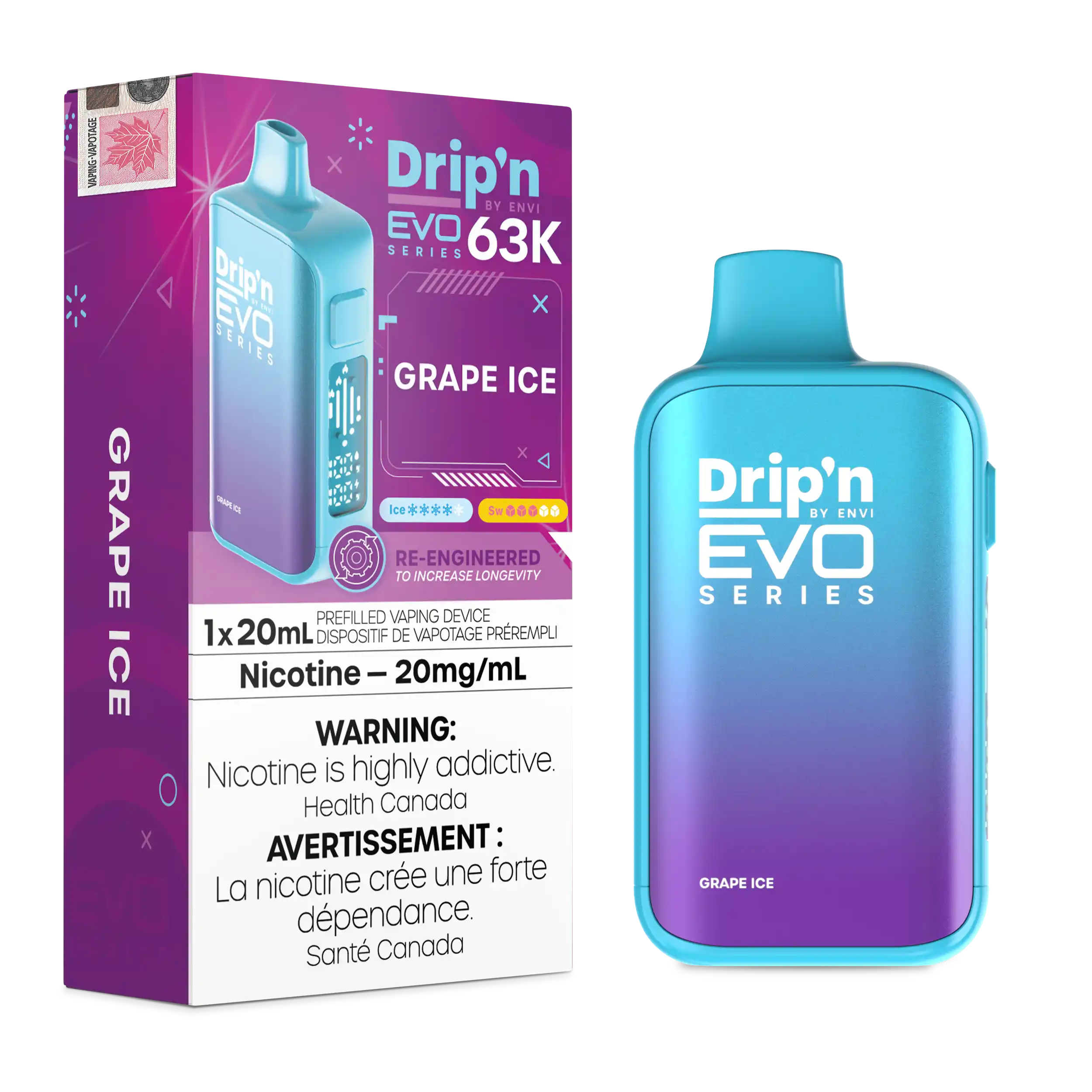 Drip'n by Envi - EVO 63K Disposable E-Cig (PROVINCIAL)