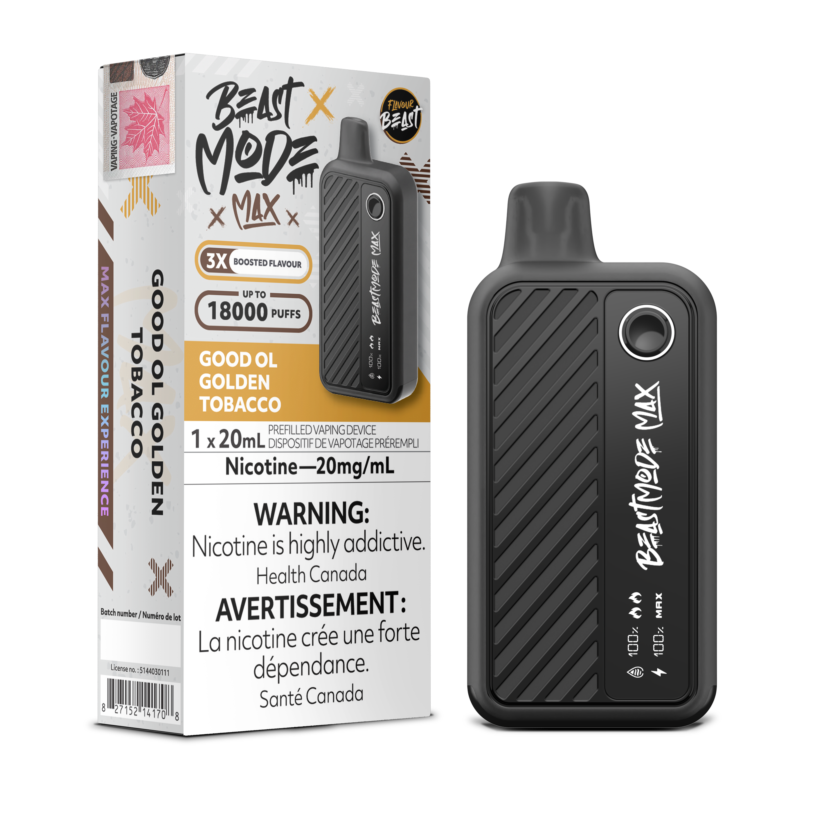 Flavour Beast Mode Max - Disposable E-Cig (PROVINCIAL) (18k Puffs)