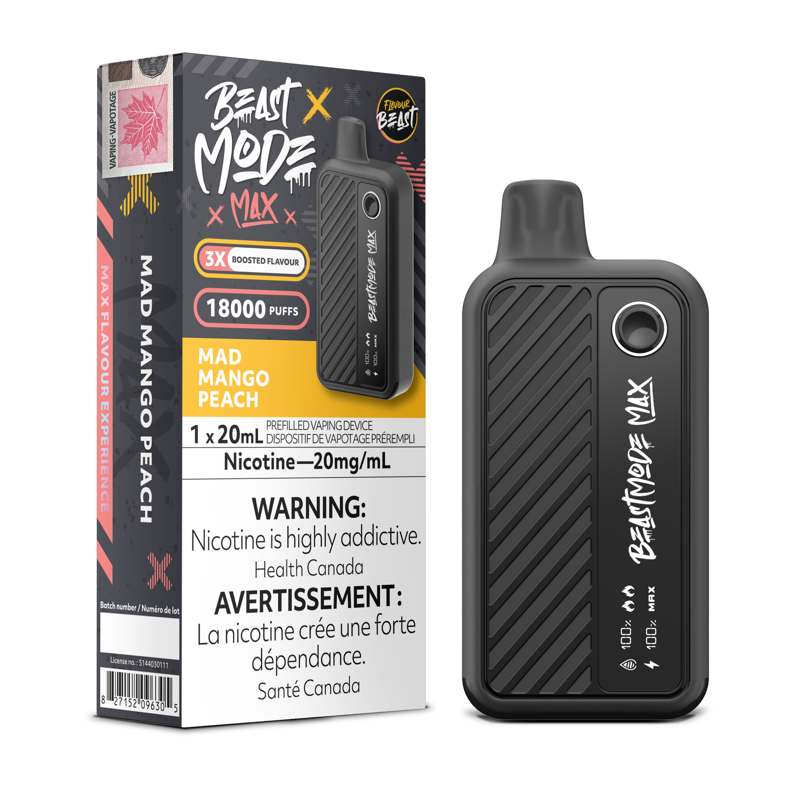 Flavour Beast Mode Max - Disposable E-Cig (PROVINCIAL) (18k Puffs)