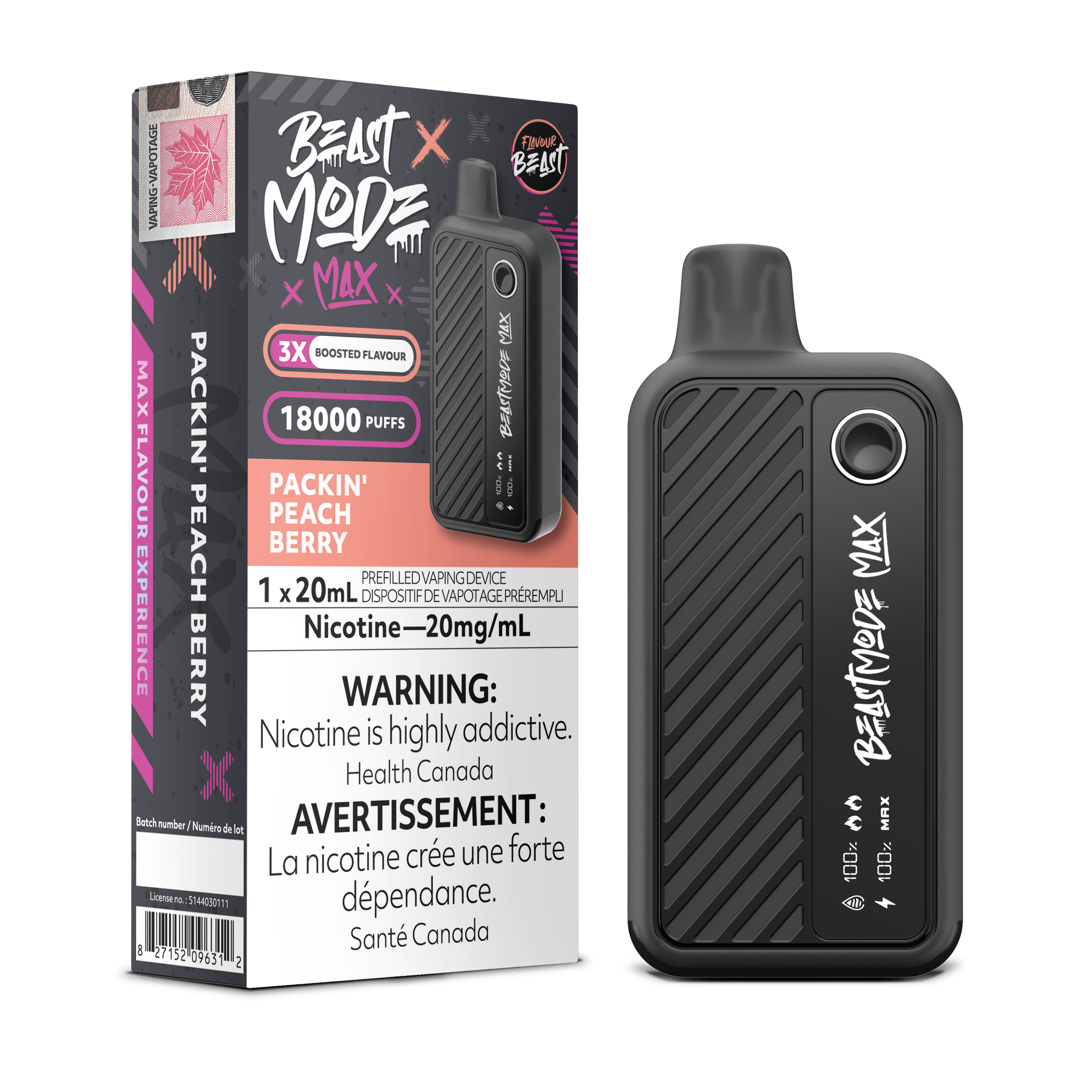 Flavour Beast Mode Max - Disposable E-Cig (PROVINCIAL) (18k Puffs)