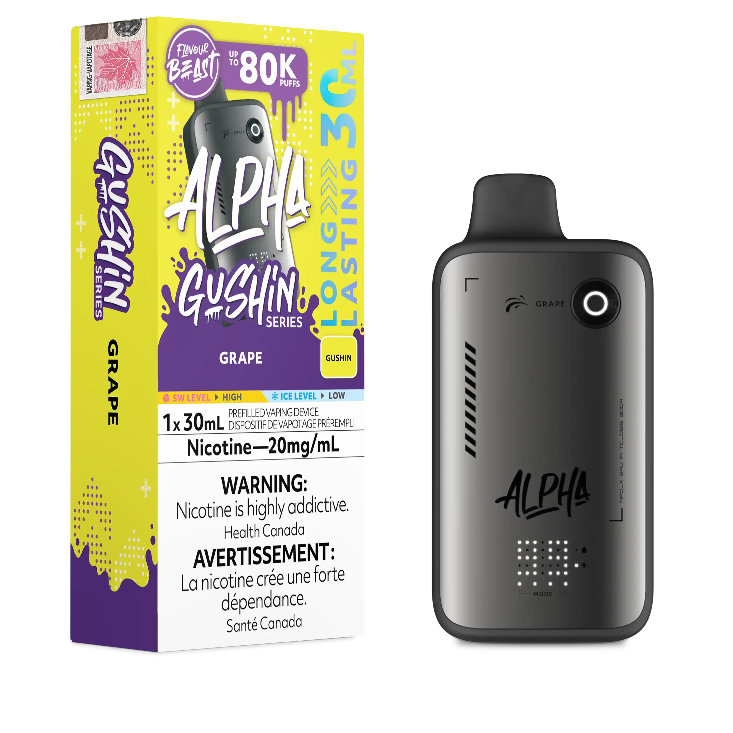Flavour Beast - Alpha (Gushin Series) Disposable E-cig 80K (Provincial)