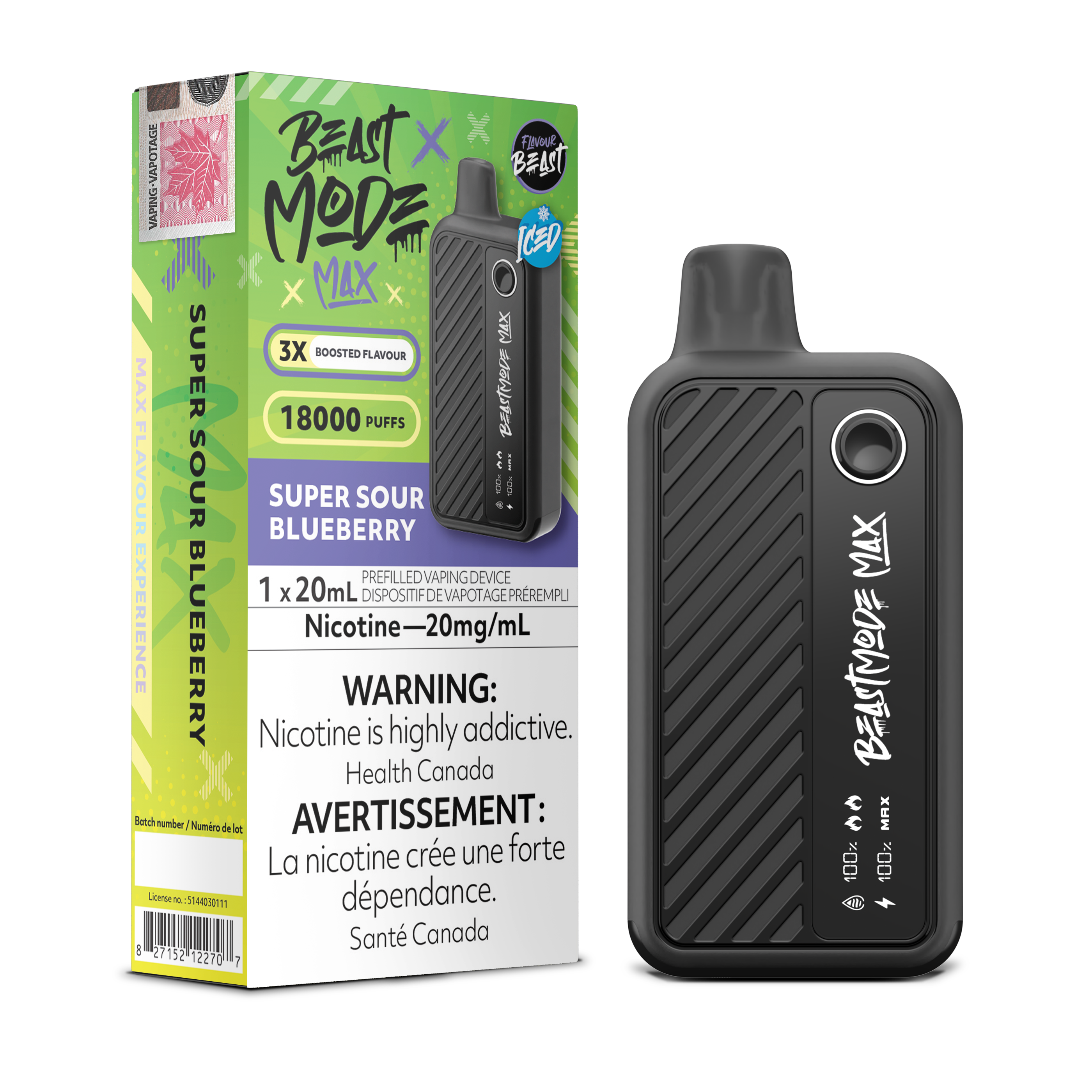 Flavour Beast Mode Max - Disposable E-Cig (PROVINCIAL) (18k Puffs)