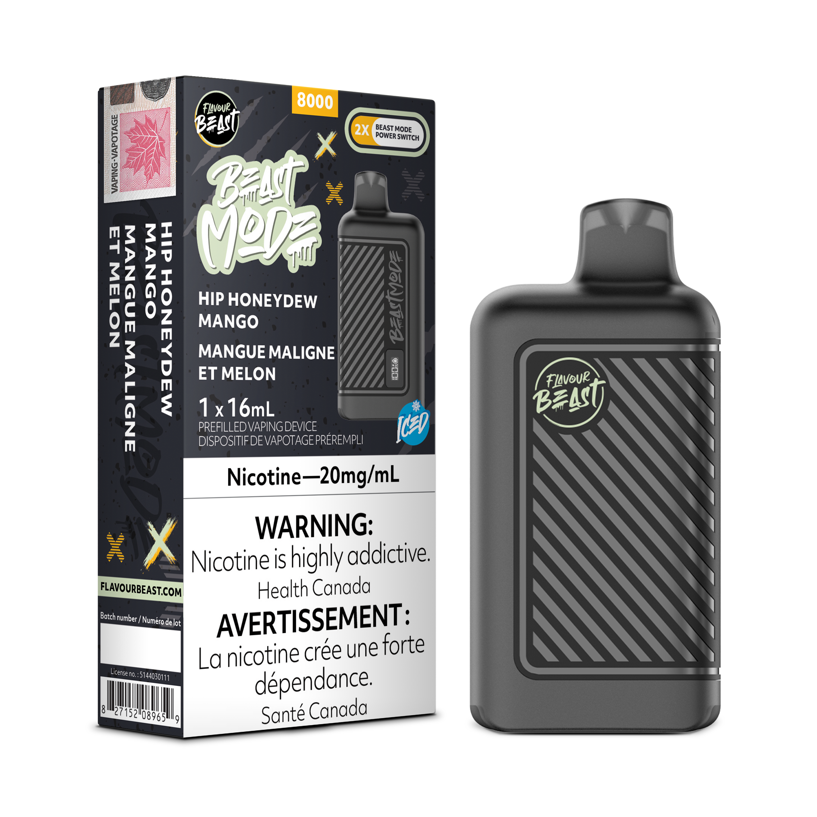 Flavour Beast Mode - Disposable E-Cig (PROVINCIAL) (8000 Puffs)