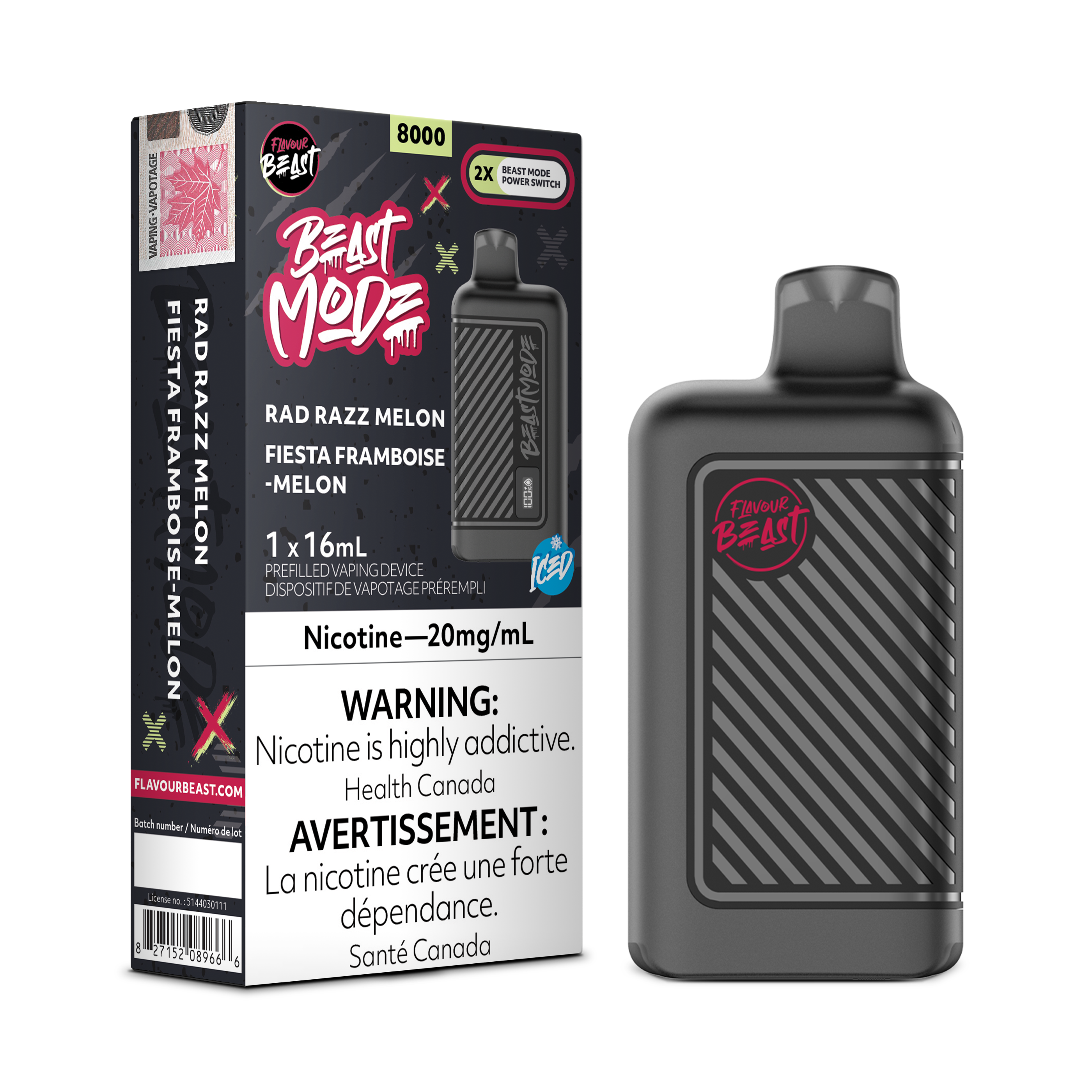 Flavour Beast Mode - Disposable E-Cig (PROVINCIAL) (8000 Puffs)