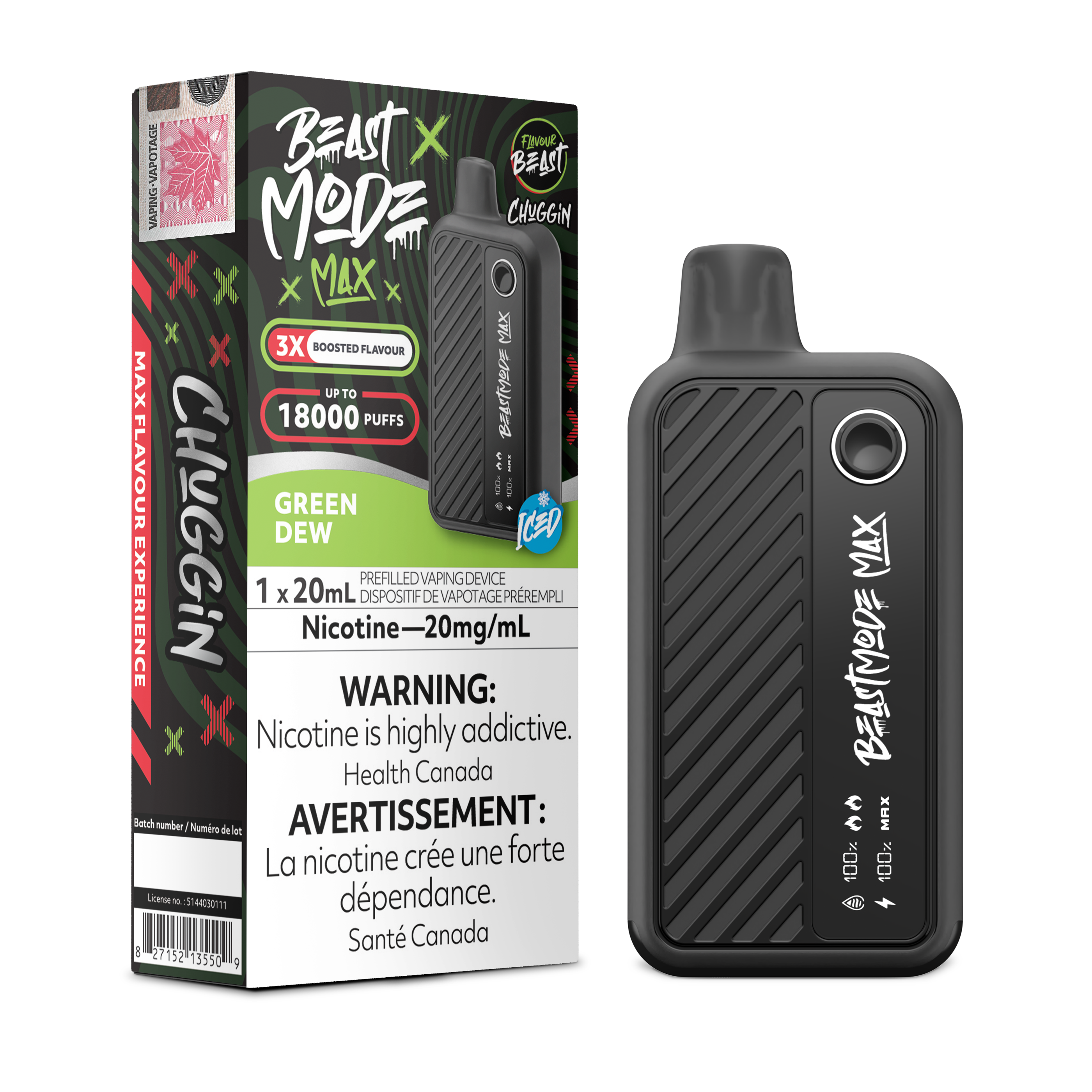 Flavour Beast Mode Max - Disposable E-Cig (PROVINCIAL) (18k Puffs)