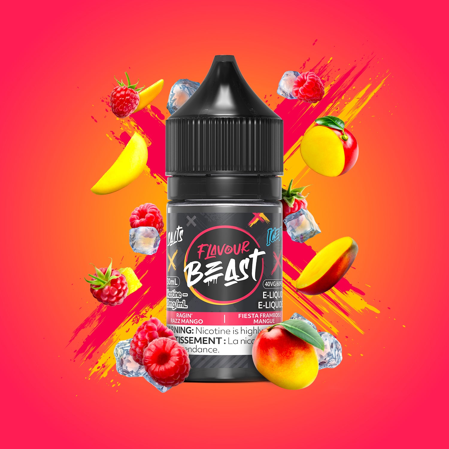 Sel Flavour Beast - Ragin' Razz Mangue Glacée (PROVINCIAL)