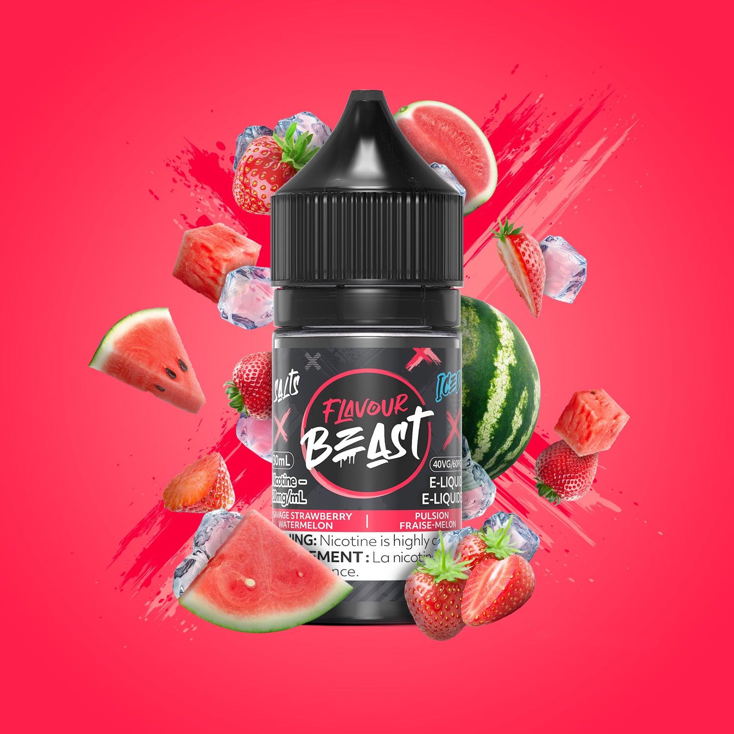 Saveur Beast Sel - Glacé Fraise Pastèque Sauvage (PROVINCIAL)