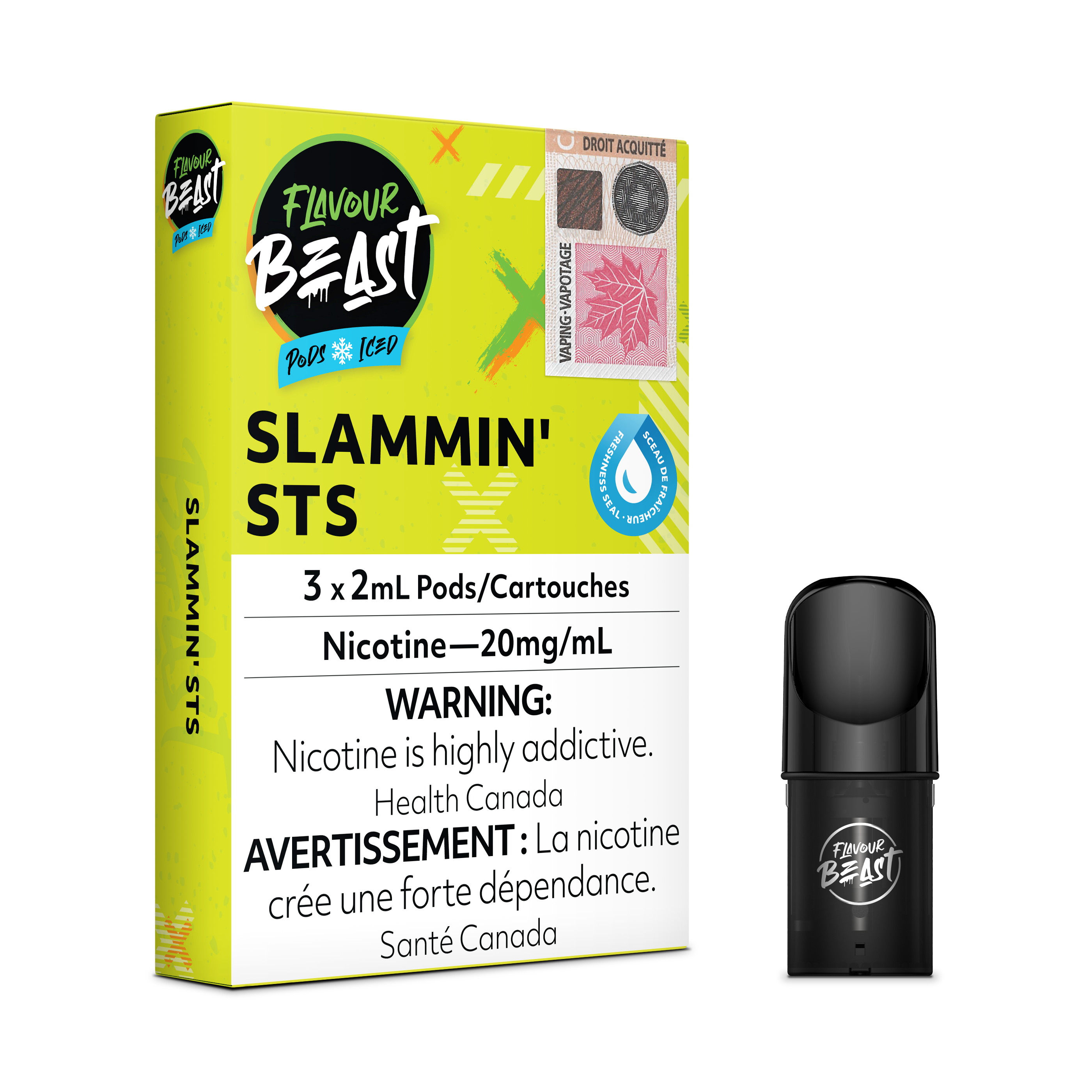 Flavor Beast Flow Pods - Slammin STS Sour Snap Iced (Compatible avec STLTH)
