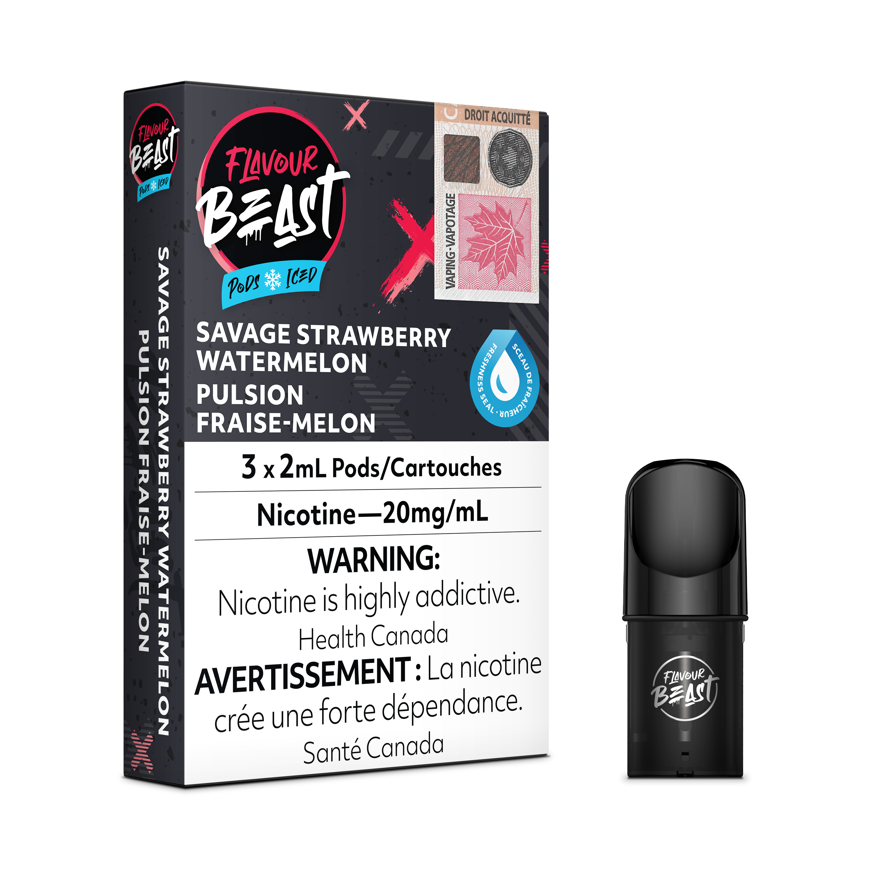 Capsules Flavour Beast Flow - Bomb Blue Razz (Compatible avec STLTH)