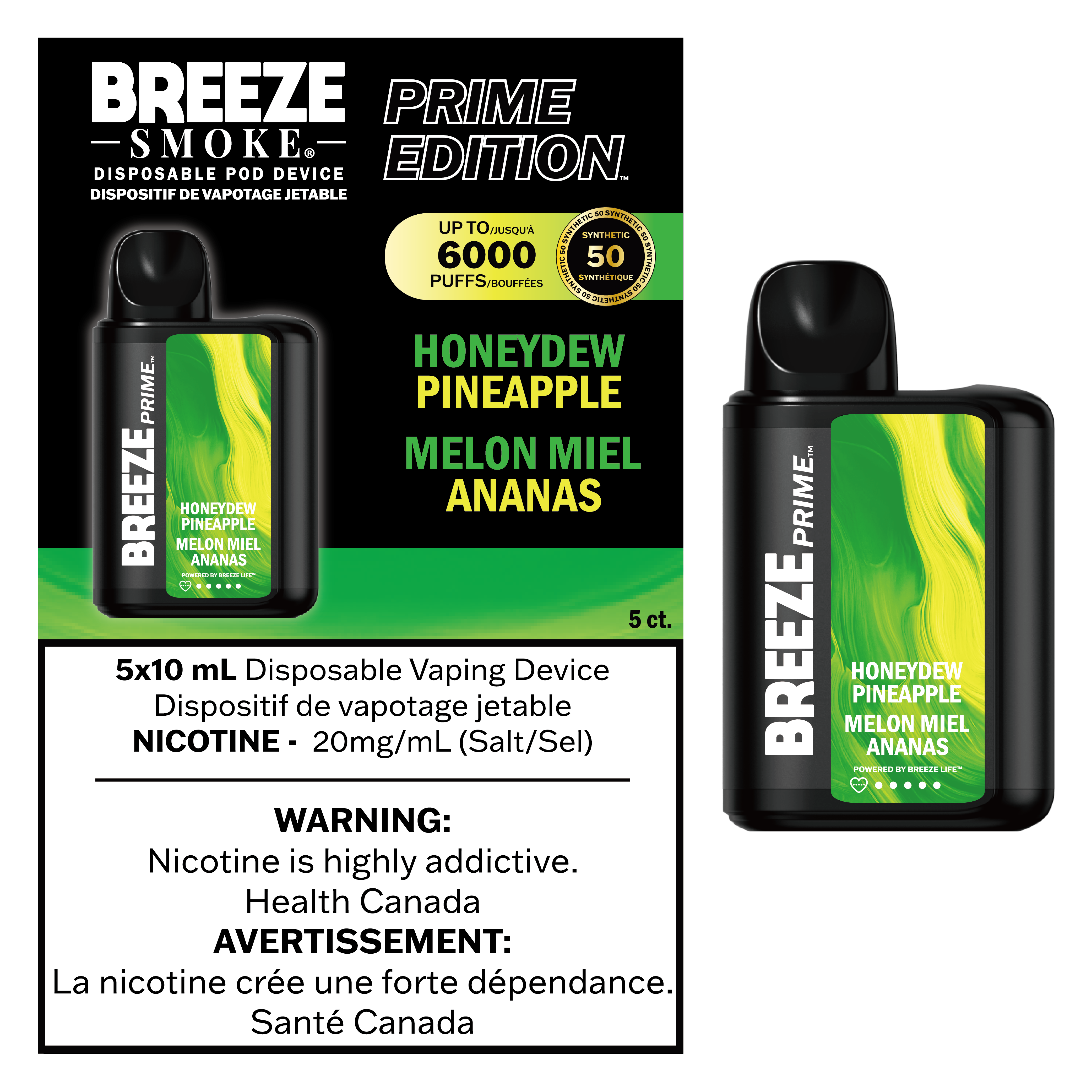 Breeze Prime S50 - Disposable E-Cig (6000 Puffs) (PROVINCIAL)