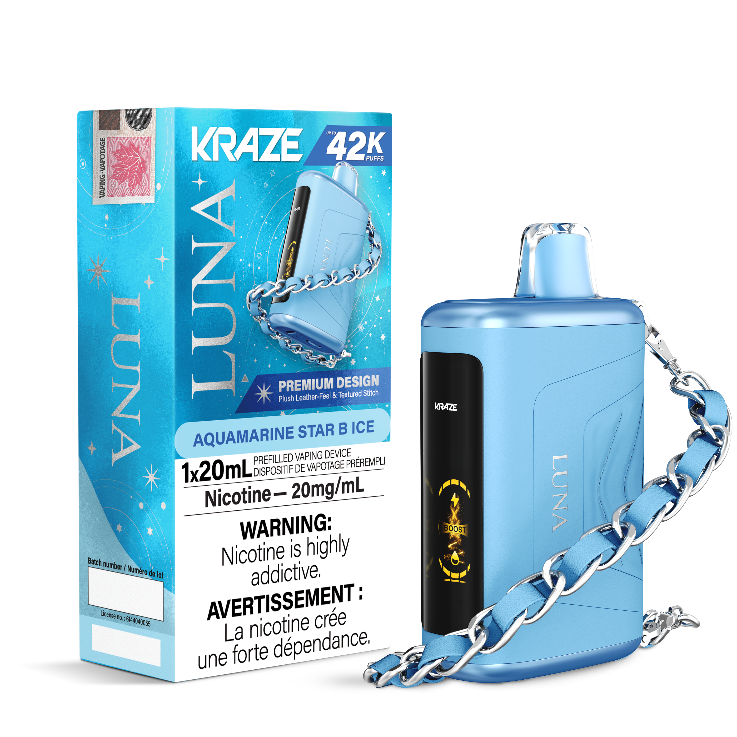 Kraze Luna - Disposable E-Cig (PROVINCIAL) (42K Puffs)
