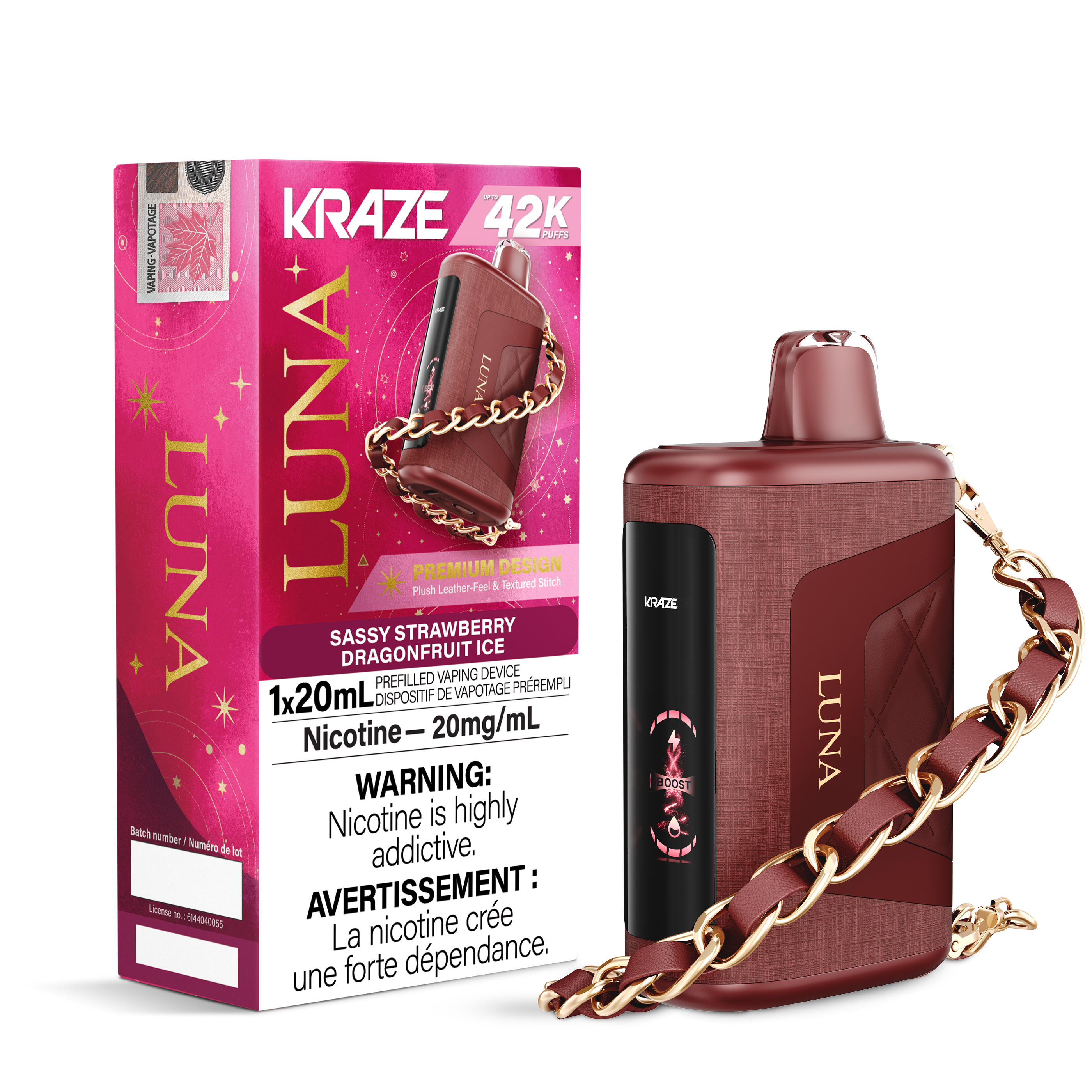 Kraze Luna - Disposable E-Cig (PROVINCIAL) (42K Puffs)