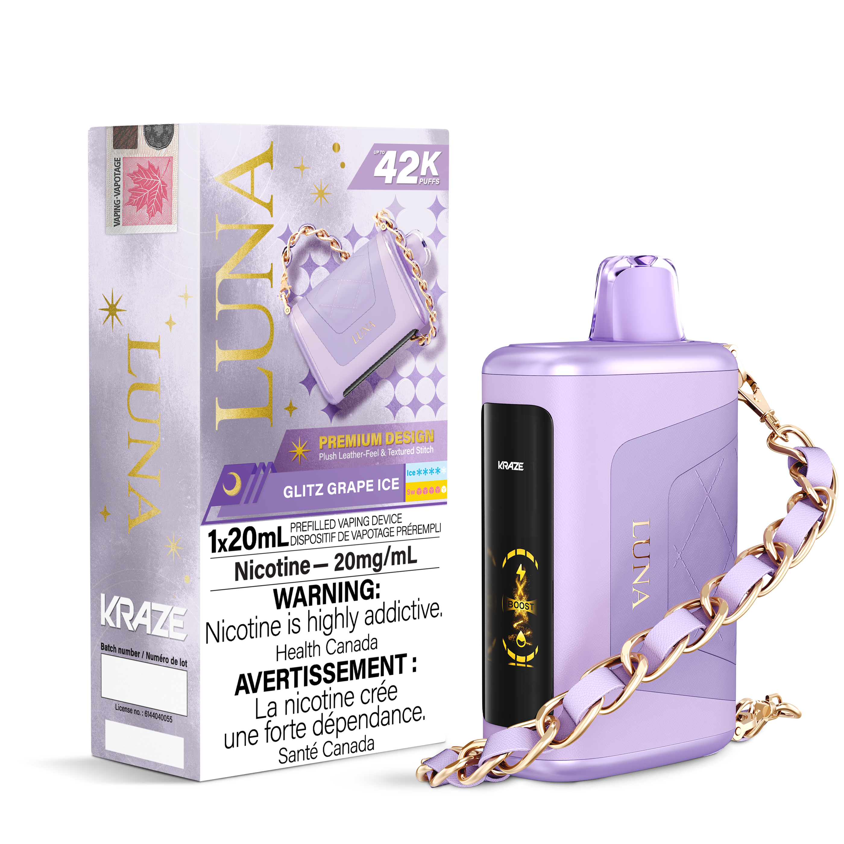 Kraze Luna - Disposable E-Cig (PROVINCIAL) (42K Puffs)