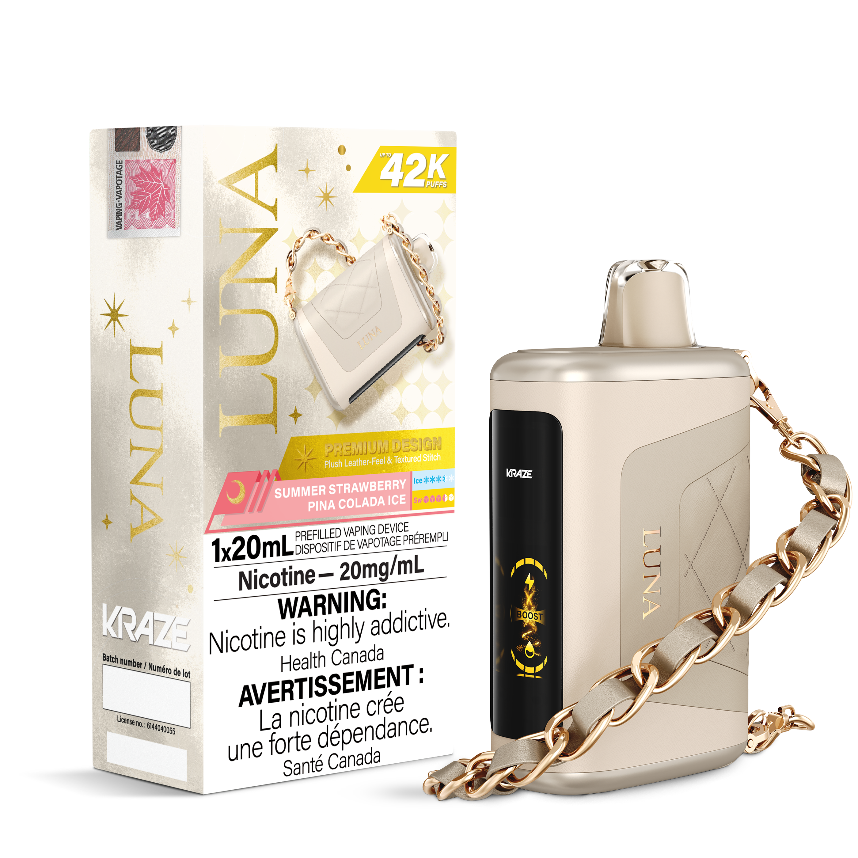 Kraze Luna - Disposable E-Cig (PROVINCIAL) (42K Puffs)