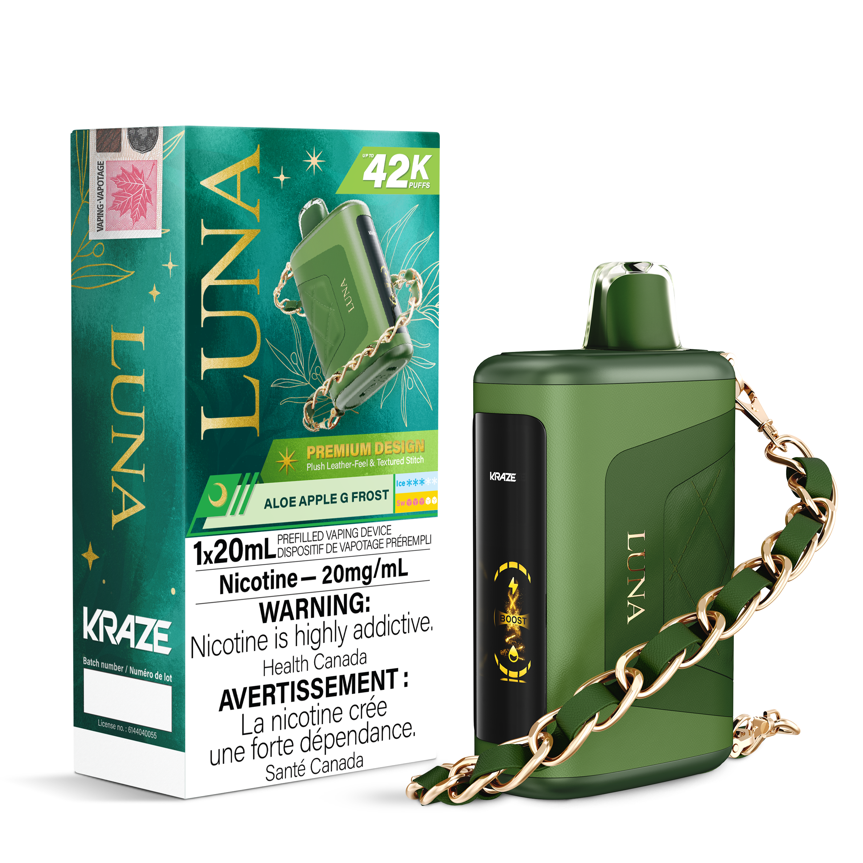 Kraze Luna - Disposable E-Cig (PROVINCIAL) (42K Puffs)