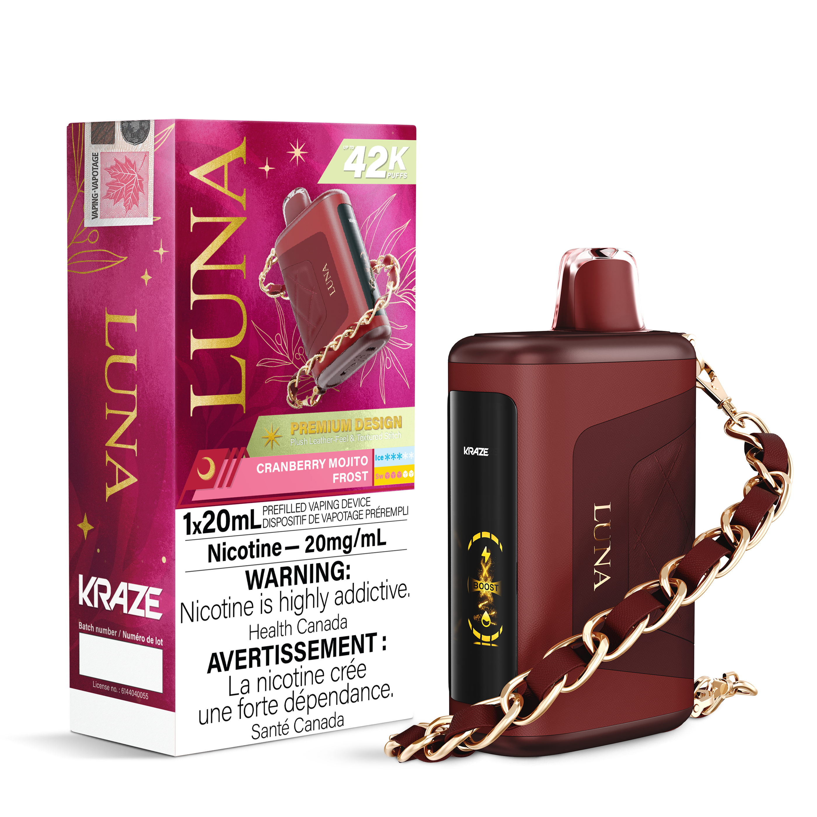 Kraze Luna - Disposable E-Cig (PROVINCIAL) (42K Puffs)