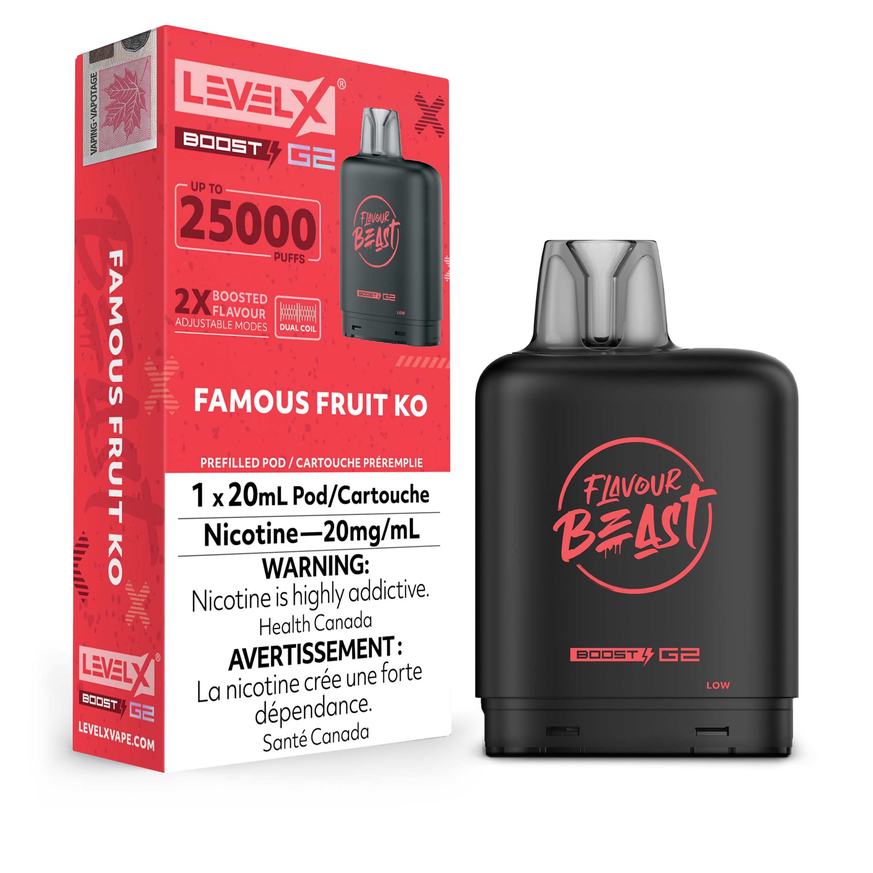 Level X - Flavour Beast Boost G2 Pods (25k puffs) (PROVINCIAL)