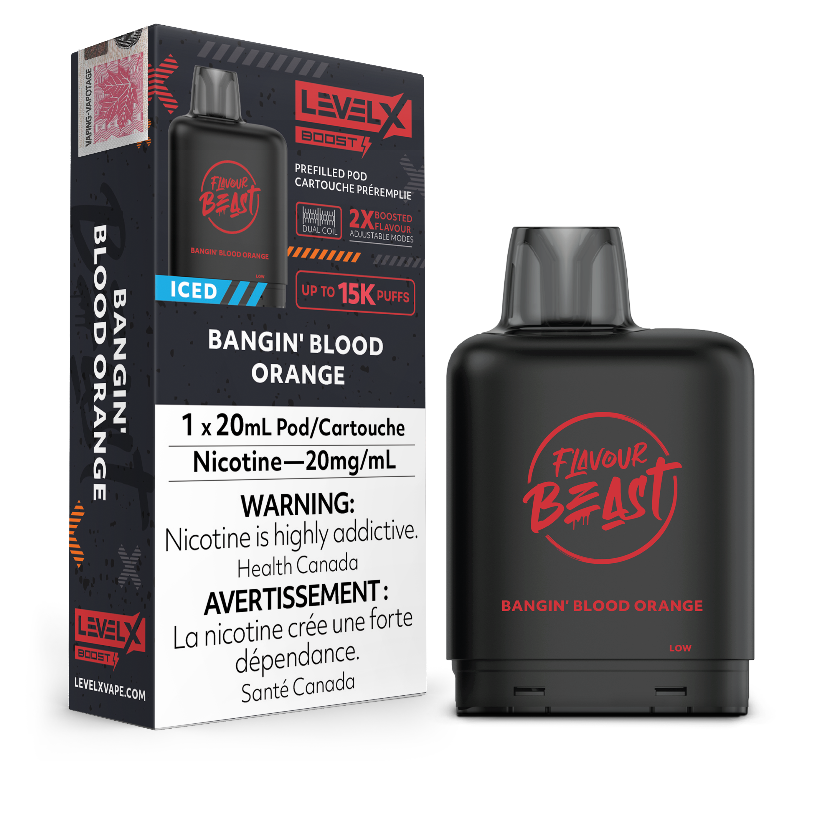 Niveau X - Capsules Flavour Beast Boost (15 000 bouffées) (FÉDÉRAL)