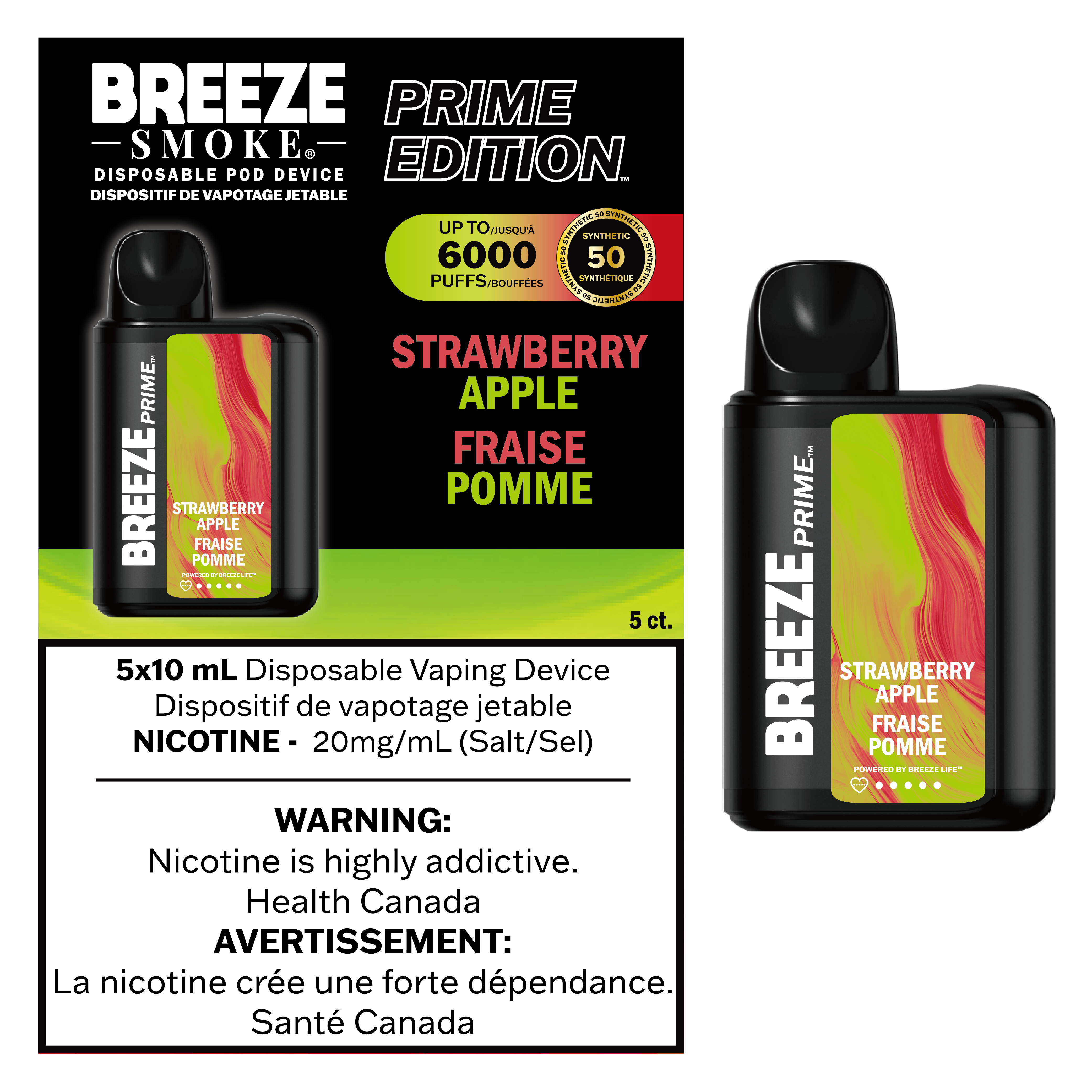 Breeze Prime S50 - Disposable E-Cig (6000 Puffs) (PROVINCIAL)