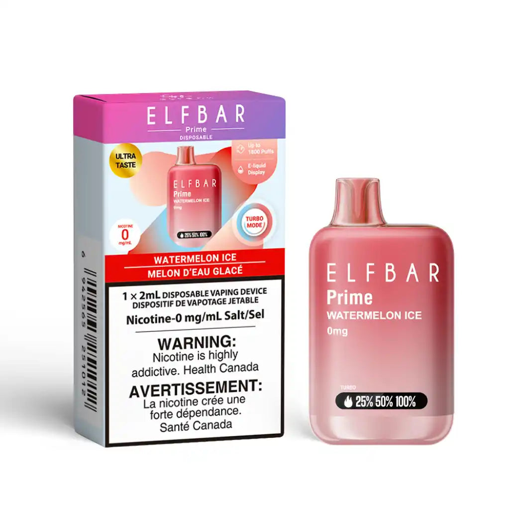 ELF Bar - Prime 1800 Zero Nicotine Disposable E-cig (Provincial)