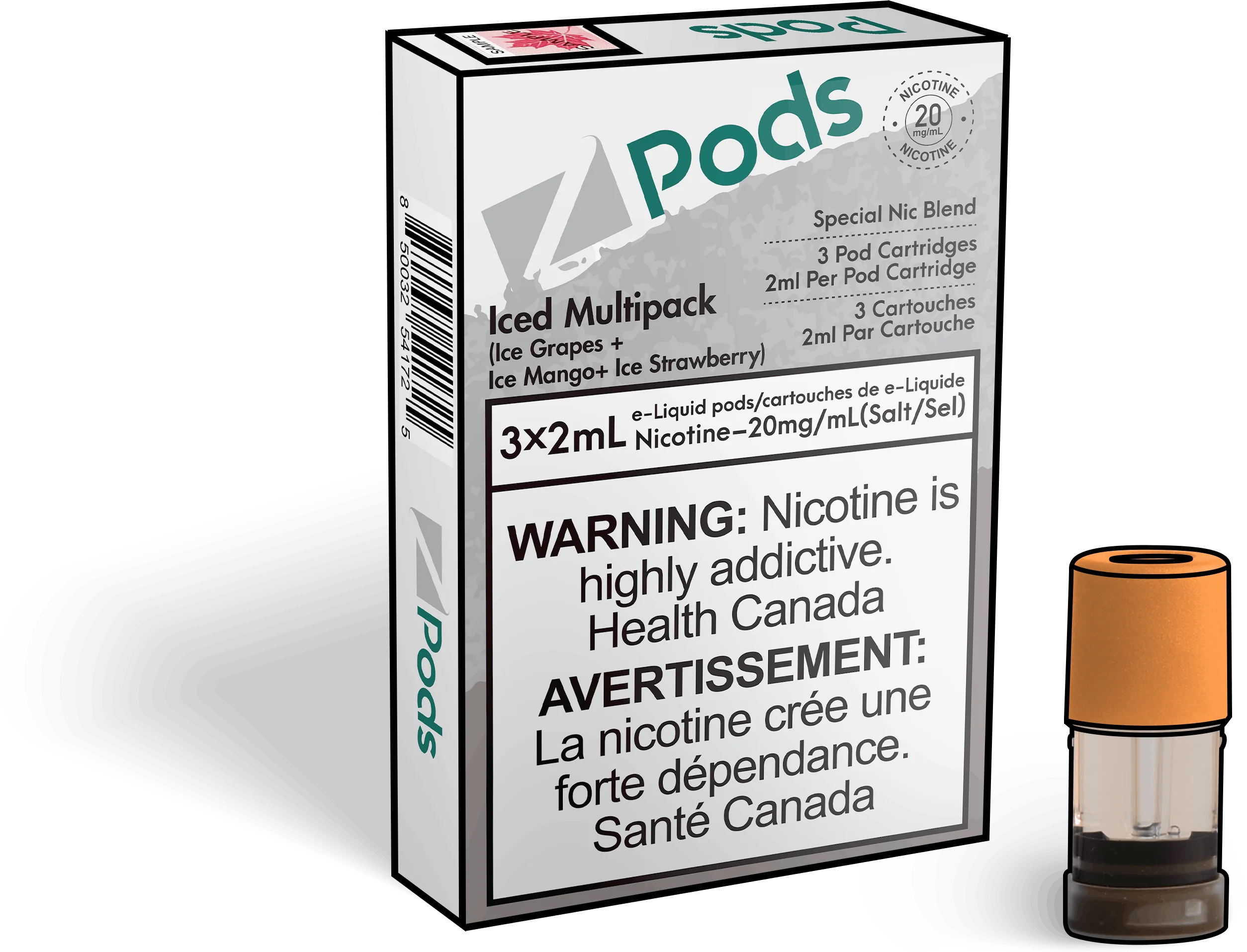 Z Pods - Iced Multipack (Mango/Grape/strawberry) (PROVINCIAL)
